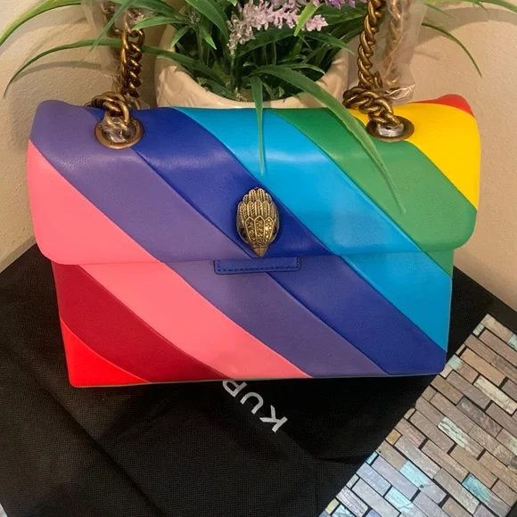 Kurt Geiger Rainbow Shop Kensington Leather Crossbody Bag - Picture 15 of 16